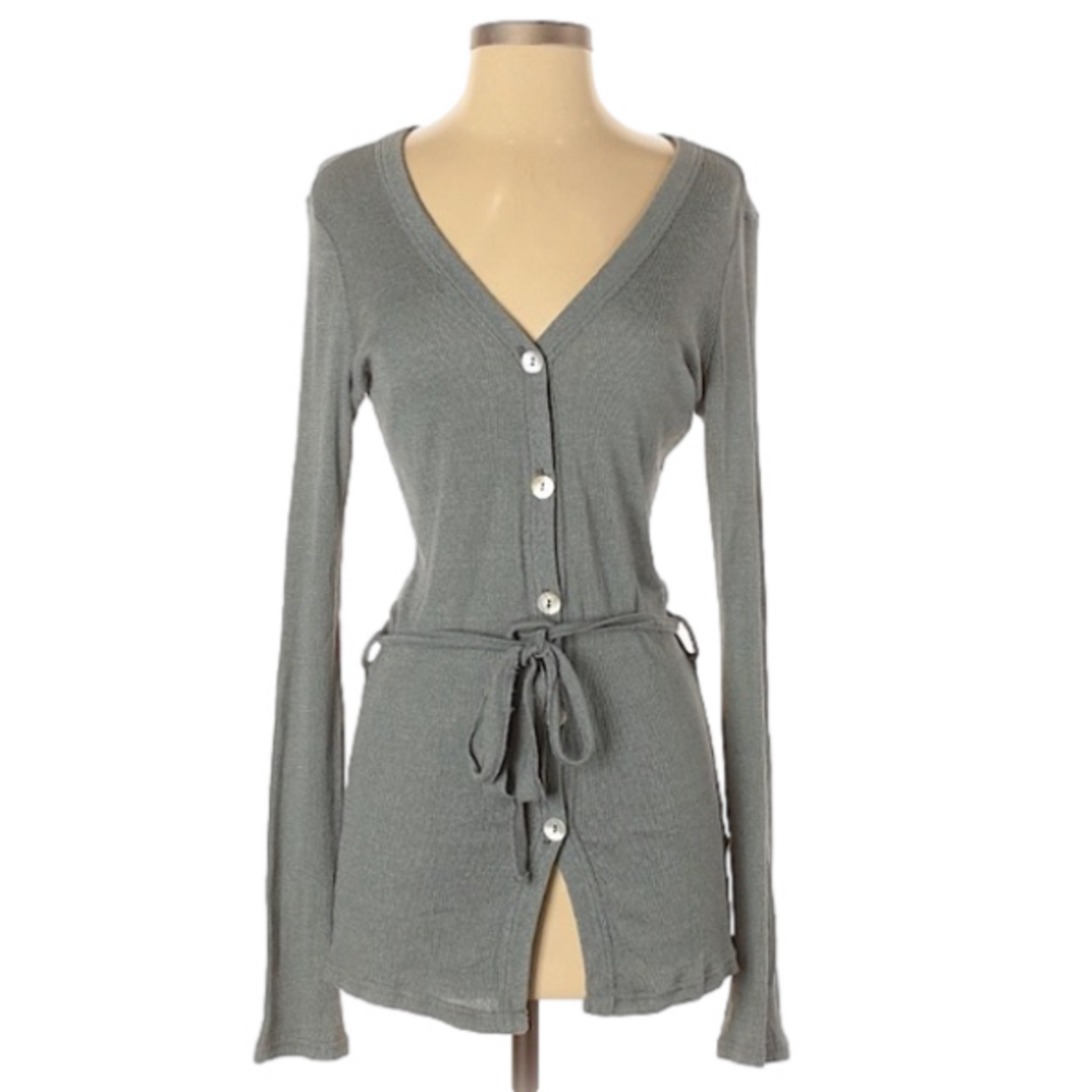 Michael Stars shine belted cardigan OSFM